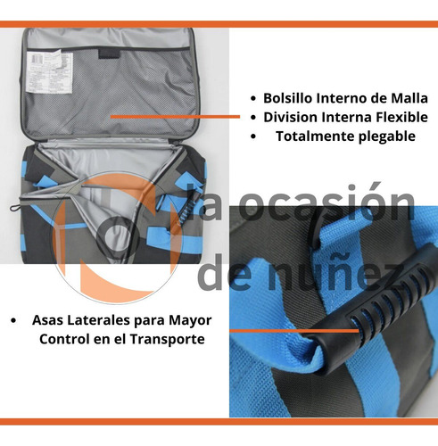 Imagen 4 de 8 de Conservadora Coleman Bolso Termico Plegable 75 Latas Camping