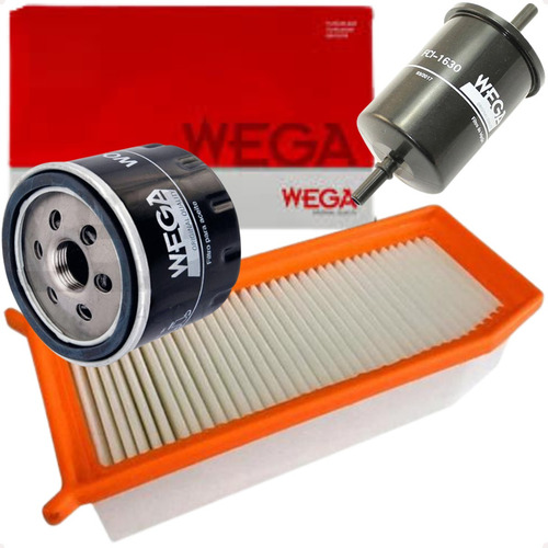 Kit Filtros Ar Óleo Combustível Logan Sandero 2017/2024 Wega