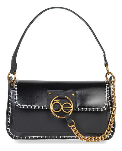 Lady Bag Cloe Para Mujer Cadena Ornamental Color Negro
