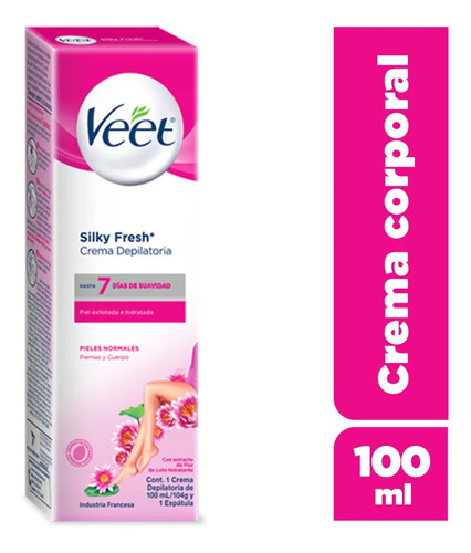 Veet Crema Depilatoria Corporal Piel Normal, Envase 100 Ml