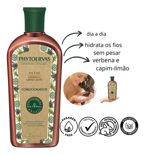 Condicionador Dia A Dia Brilho Nutrição Phytoervas 250ml