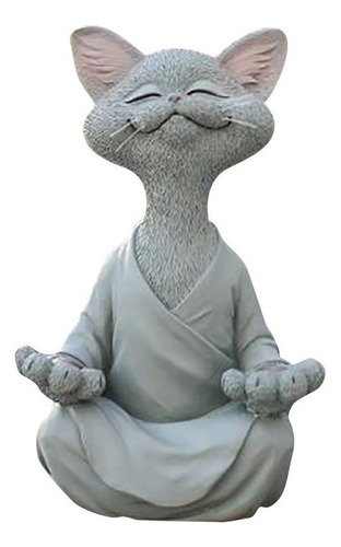 Estatua De Gato De Buda Negro Caprichoso Gato Feliz