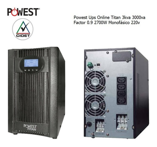 Imagen 1 de 1 de Ups 3kva 2700w On-line
