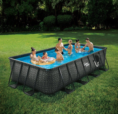 Piscina Rectangular Summer Waves 16x8 Pies, Oscura