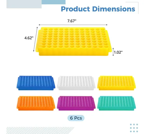 Test Tube Rack 96 M 6 Pcs 96 Well Test Tube Rack For 0.5 Ml 1.5 Ml And 2 Ml O | Meses sin ...
