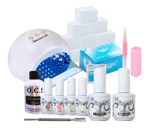 Kit De Esmaltado Permanente De Uñas Lampara Led 48 W