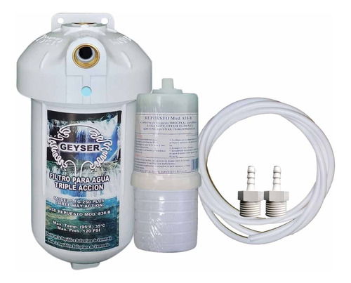 Filtro Agua Enjoy Rosca Metalica+ Cartucho+ Kit  Instalacion