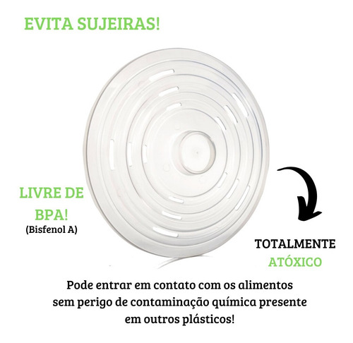 Tampa Premium Microondas 21,5 Cm Transparente Profissional