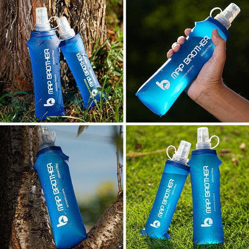 Botella De Agua Plegable, 500ml Soft Flask De Tpu, Botella