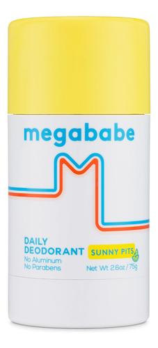 Megababe Desodorante Diario Sunny Pits | Sin Aluminio, Trans