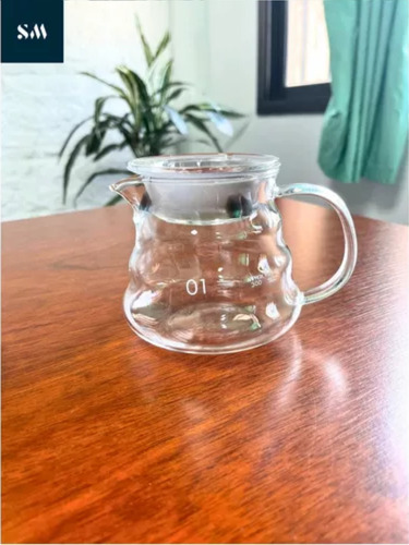 Cafetera Vidrio 600ml Filtro Papel Descrt Tipo Chemex