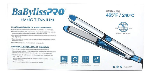 Planchita Pelo Babyliss Alisado Óptima 3000 Plateado