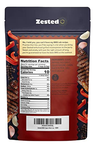 Regalos De Condimentos Bbq Spice Rub - Bolsa Xl De 6 Oz - Co