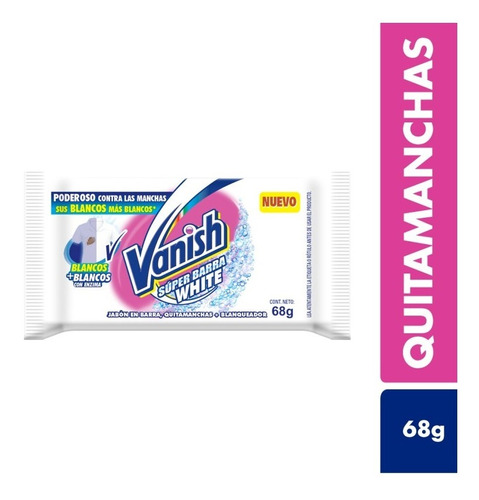 Vanish Super Barra Jabon Prelavado Quitamanchas 68 G. White