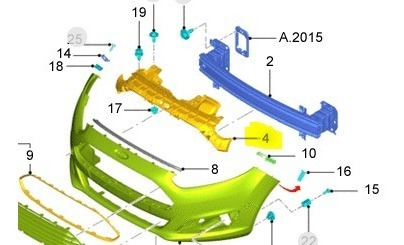 Refuerzo Grilla Radiador Ford Fiesta Kinetic Brasil 14/17