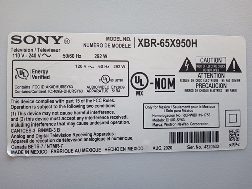 Imagen 10 de 10 de Cables Flex / Lvds Sony Xbr-65x950h