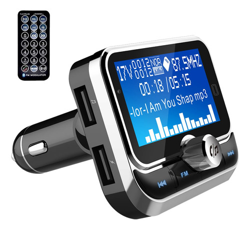 Ilokey Transmisor Fm Bluetooth De Pantalla Led De 1.4 Pulgad