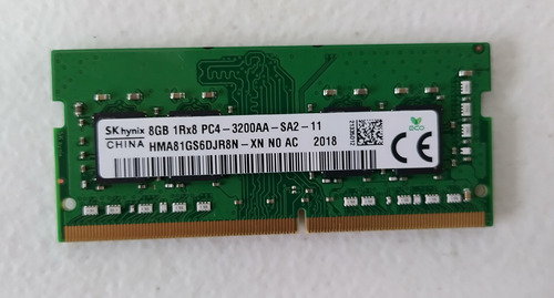 Memoria Sk Hynix 8gb Hma81gs6djr8n-xn 1rx8 Pc4-3200aa Laptop