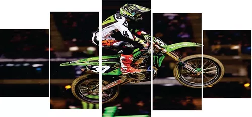 Quadro 33x24cm decoração corrida motocross rali brc6872 em Promoção na  Americanas