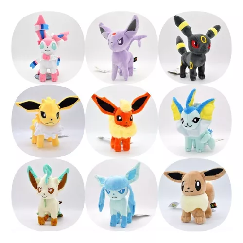 Pokemon Vaporeon Evoluções Evolution Eevee Pelúcia 20cm