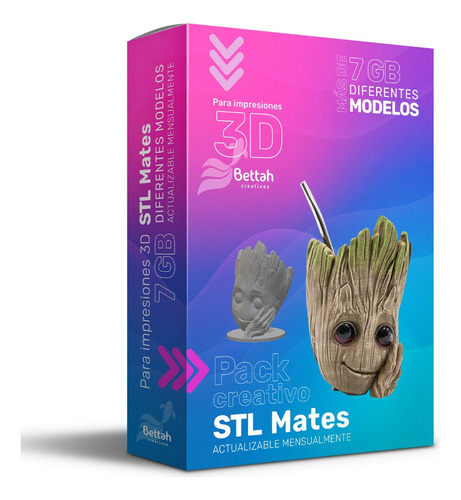 Pack Creativo Stl Mates - Más De 7 Gb - Actualizable Mensual