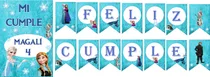 Comprar Frozen Banderin + Cartel Personalizado, Cumpleaños Frozen 