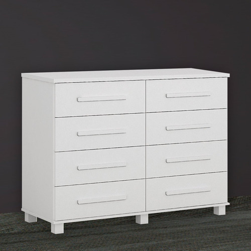 Cômoda Para Quarto Mdf/mdp 8 Gavetas San Marino