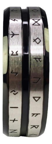 Anillo Runas Poder Ancestral Legado Acero Inoxidable A739