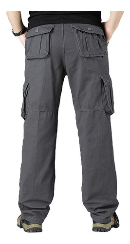 Pantalones Táctico Hombres Cargo Straight Multibolsillos