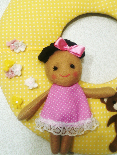 Enfeite De Porta De Maternidade Menina-negra