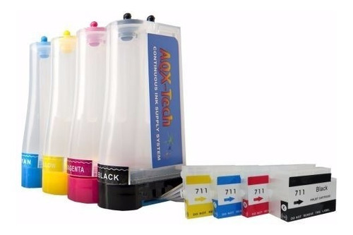 Sistema Continuo Aqx Para Plotter Hp T120 S/tinta Chip 2019