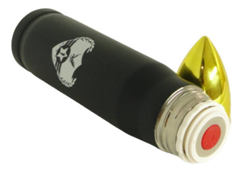 Garrafa Térmica Inox Bala Bullet Munição Projétil Cápsula P Cor Preto