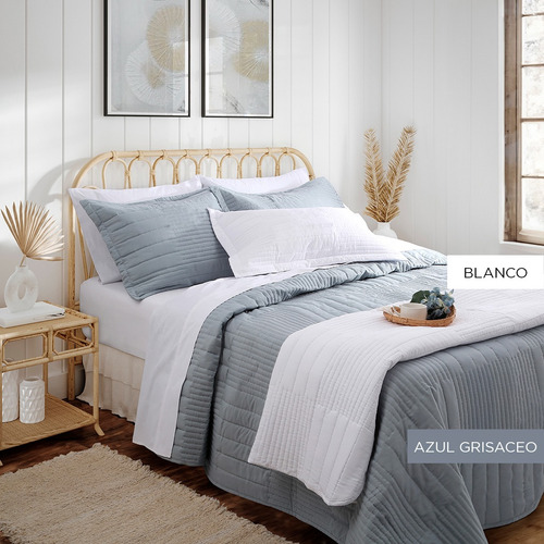 Cubrecama Kit Cover Queen 3 Pzs Matelaseado Sonic Palette