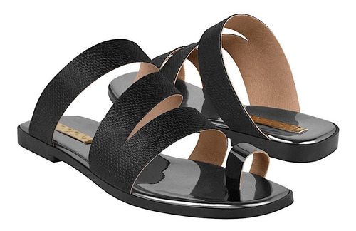 Sandalias Casuales Para Dama Stylo 5073 Simipiel Negro