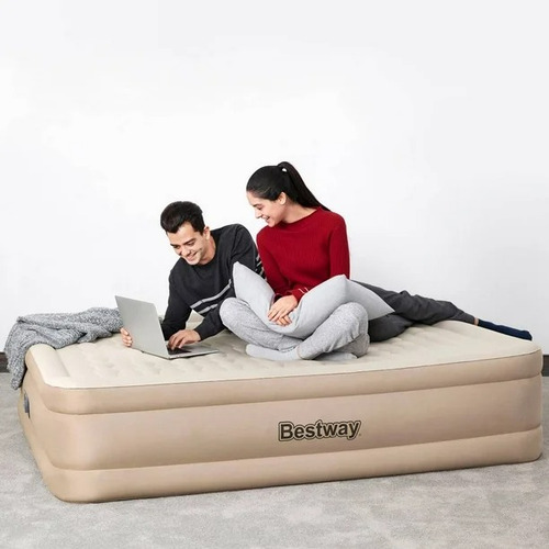Colchón Inflable Bestway Queen Size Bomba Incluida