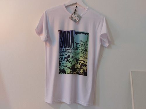 Remera Modal Unisex Soda Stereo Vintage Bluegreenpurple