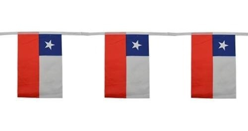 Imagen 1 de 5 de Banderines Guirnaldas Tela Banderas Chilenas Fiestas Patrias