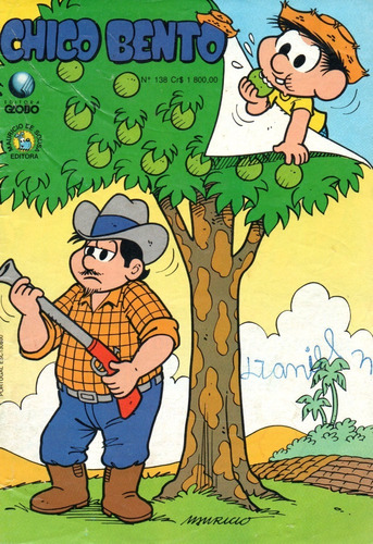 Chico Bento N° 138 - 36 Páginas - Em Português - Editora Globo - Formato 13 X 19 - Capa Mole - 1992 - Bonellihq Cx177 E23
