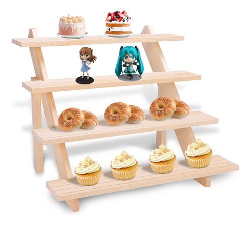 Soporte De Madera P/cupcakes 4 Niveles P/24 Cupcakes Mesa Si