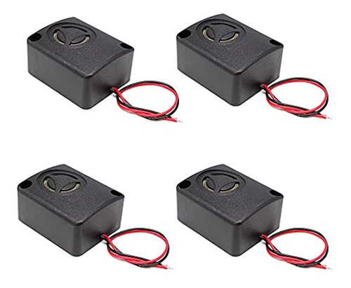 Shanghj 4pcs 110db Electronic Black Mini Piezo Alarm Sirena 