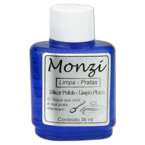 Limpa Prata Monzi Original 35ml Polimento Pequeno Joia Peça