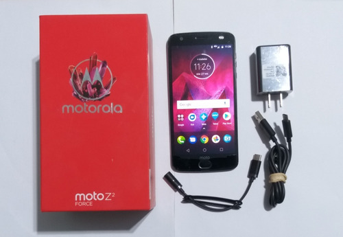 Moto Z2 Force Xt1789-05, Negro, Estetica 9.5, En Caja, Libre (Usado)
