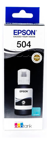 Botella De Tinta Epson T504 Negro