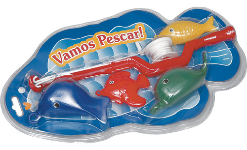 Brinquedo Jogo Pega Peixe Infantil Coleção Vamos Pescar