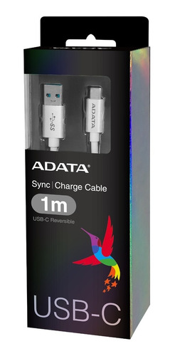 Adata Cable Usb C Macho - Usb A Macho, 1 Metro, Blanco