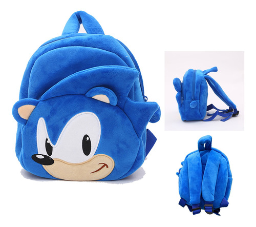 Mochila De Felpa Sonic De Dibujos Animados Para Niños, Regal