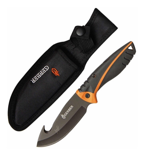 Cuchillo Supervivencia Camping Pesca + Estuche Nylon Gerber