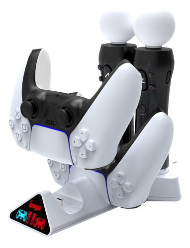 Base Carregadora 4 Em 1 Compatível Com Controle Ps5 Ps Move
