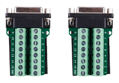 2 Conectores Db15 D-sub Vga Hembra De 15 Pines