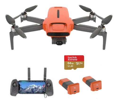 Drone Fimi X8 Mini V2 Plus C/ 2 Baterias Plus Câmera 4k Gps Cor Laranja